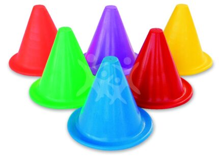 סט 6 קונוסים קטנים צבעוניים 6"